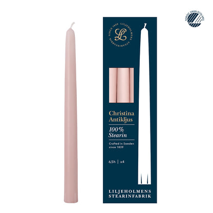 Christina Antikljus 4er-Pack Rosé I Ø 22 x H 255 mm – 100 % Stearin