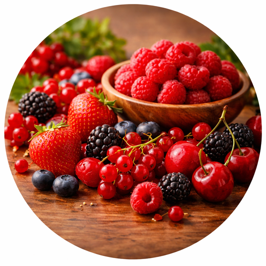 4 Duft-Stumpenkerze Red Fruits | 110 x 58 mm