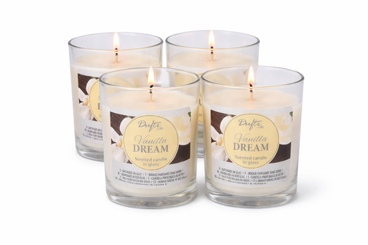 4 Duftkerzen im Glas Vanilla Dream | 86 x 70 mm