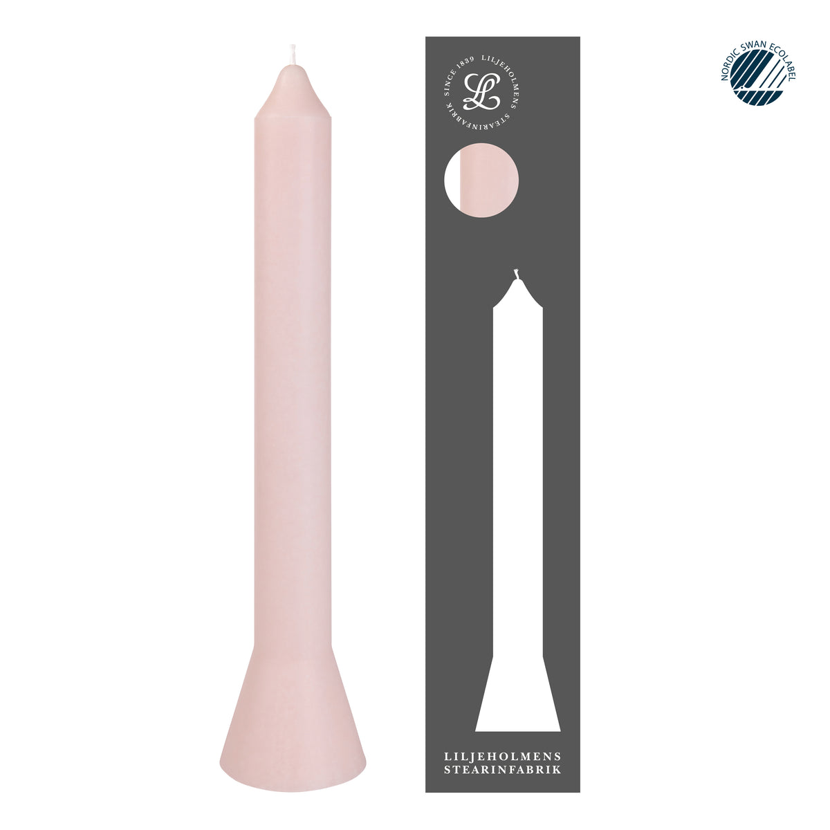 Premiumkerze Anna Rosé I Selbstlöschend I Ø 39 x H 360 mm