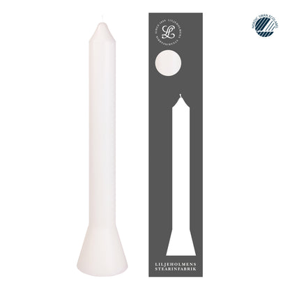 Premiumkerze Anna Weiß I Selbstlöschend I Ø 39 x H 360 mm