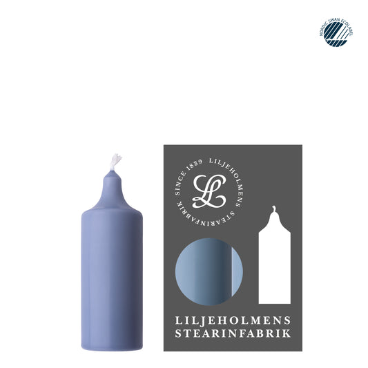 Kupéljus 4er-Pack Taubenblau I Teelichtformat Ø 38 mm x H 110 mm